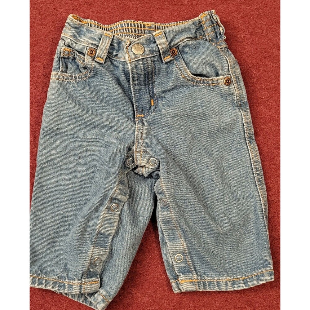 Vintage Old Navy Infant Denim Jeans Diaper Snaps Y2K  Size 3-6 Months